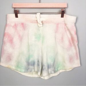 BRODIE CASHMERE | Tie Dye 100% Cashmere Pastel Shorts Lounge Women’s Size Medium